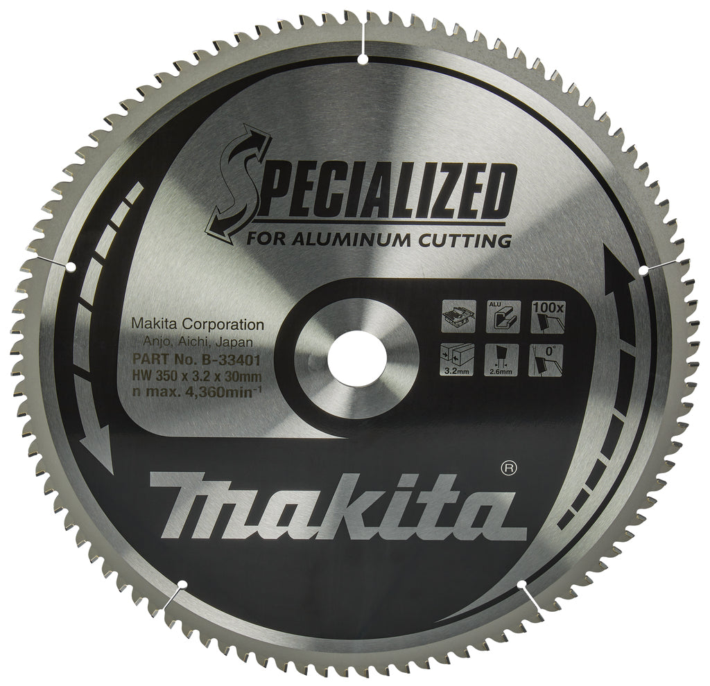 Makita Zubehör Tischkreissägeblatt | Aluminium | 350x3,2 108t - b-33401