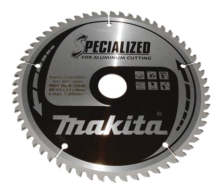 Makita-Sägeblatt | Aluminium | 210x30x2,4 | 60t | 0 Grad - b-33548