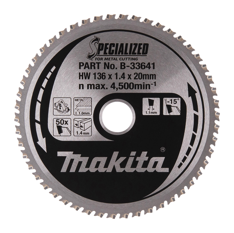 Makita Sägeblatt mit. 136x20x1,4 50t -15g - b-33641
