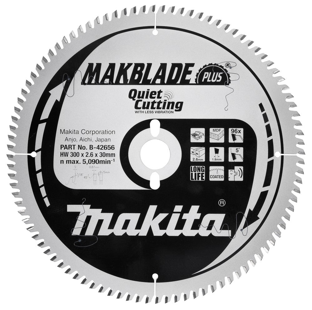 Makita Sägeblatt MDF 300x30x2,8 100t 15g
