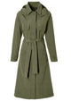 Basil Trenchcoat Mosse Damen Olivgrün S