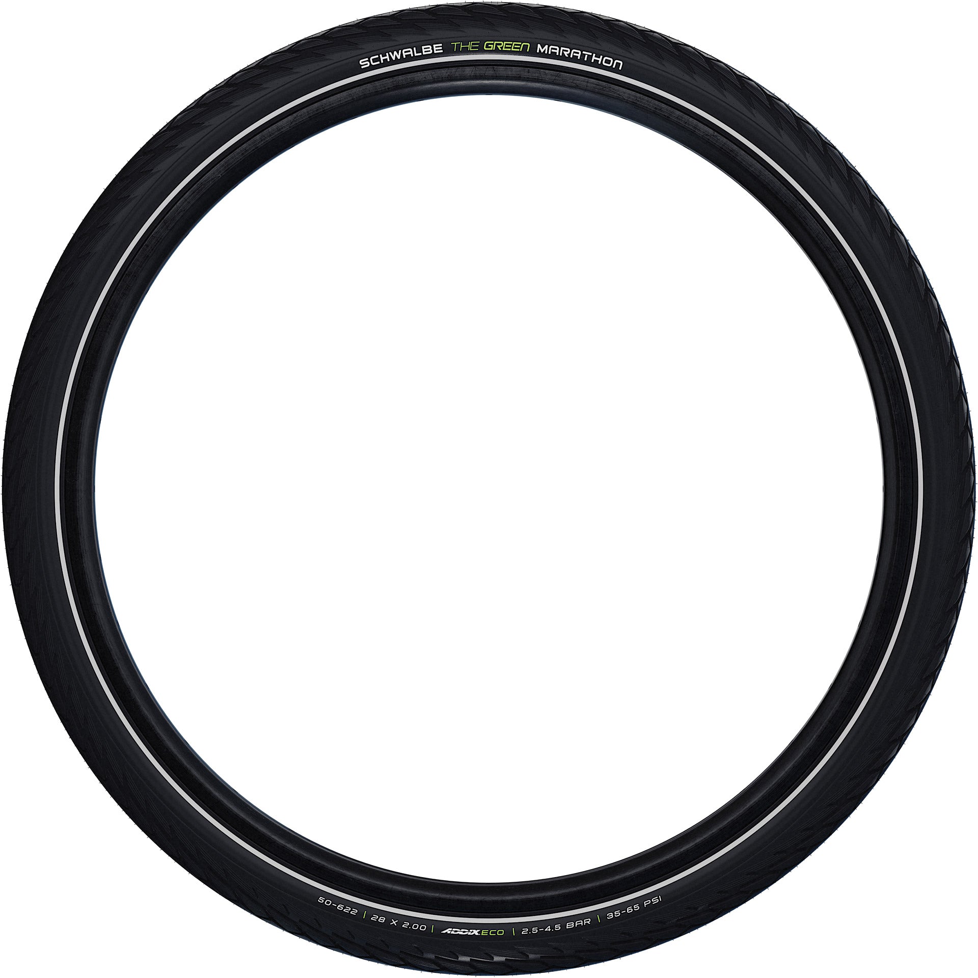 Schwalbe Tire Green Marathon Greenguard 28x1 5 8x1 3 8 (37-622) Schwarz