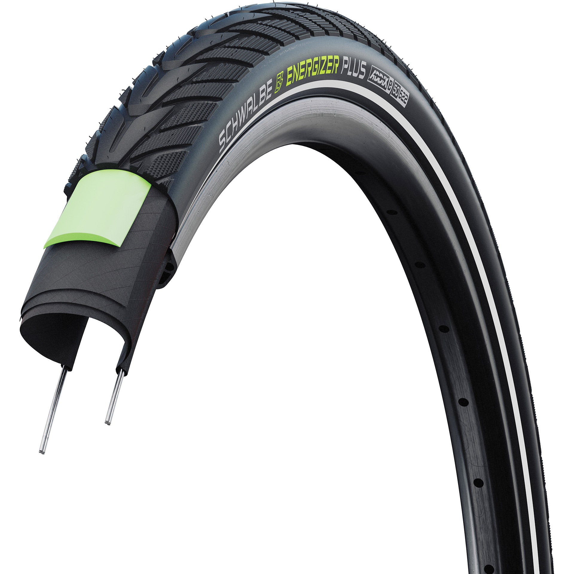 Schwalbe Energizer plus 50-622 28x2.00 Schwarz Kaffee Brown Reflexion HS492 (Etikett)