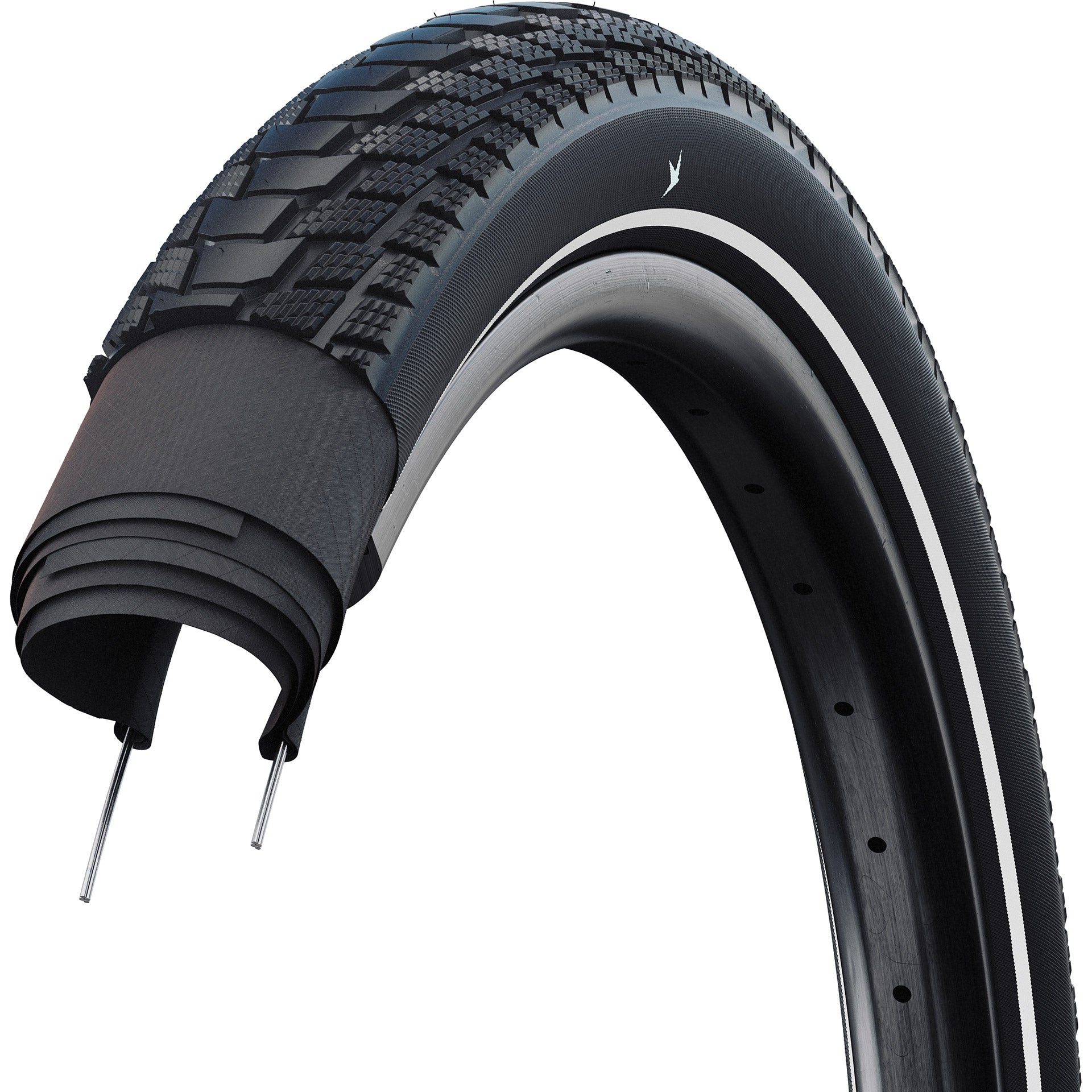 Schwalbe Tonabnehmer – verkabelt – Addix E – Super Defense – 24 x 2,15 – Schwarz + Reflex