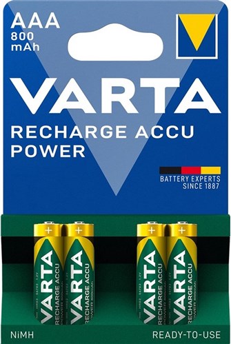 Varta wiederaufladbare mini penlite batterie aaa 800 mah nimh 1.2v 4 stück auf karte