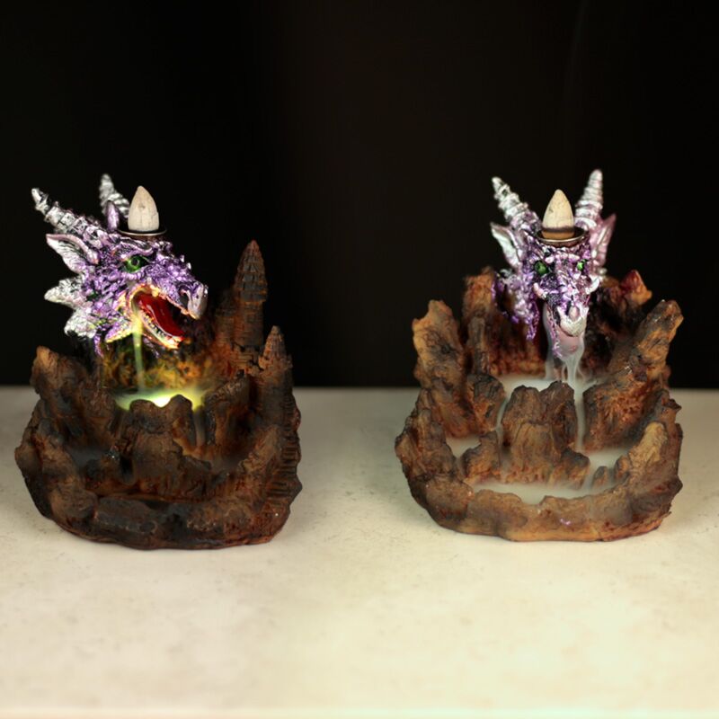 Purple Dragon LED -Backflow -Weihrauchhalter