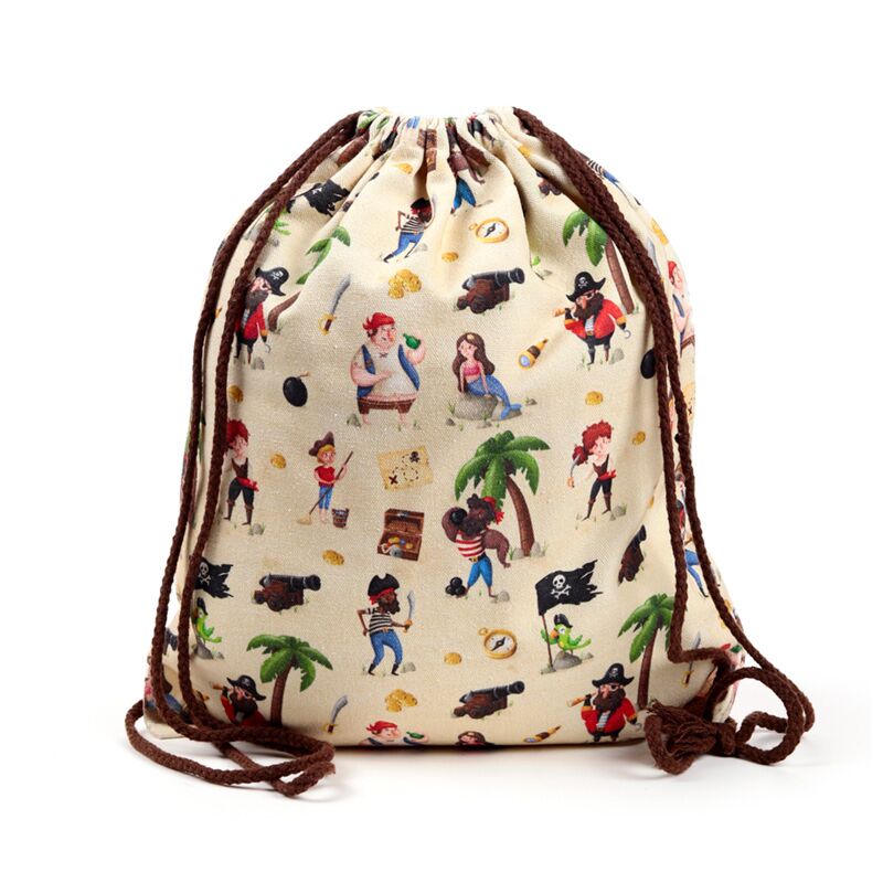 Jolly Rogers Pirat Canvas Trekkoord Rucksack