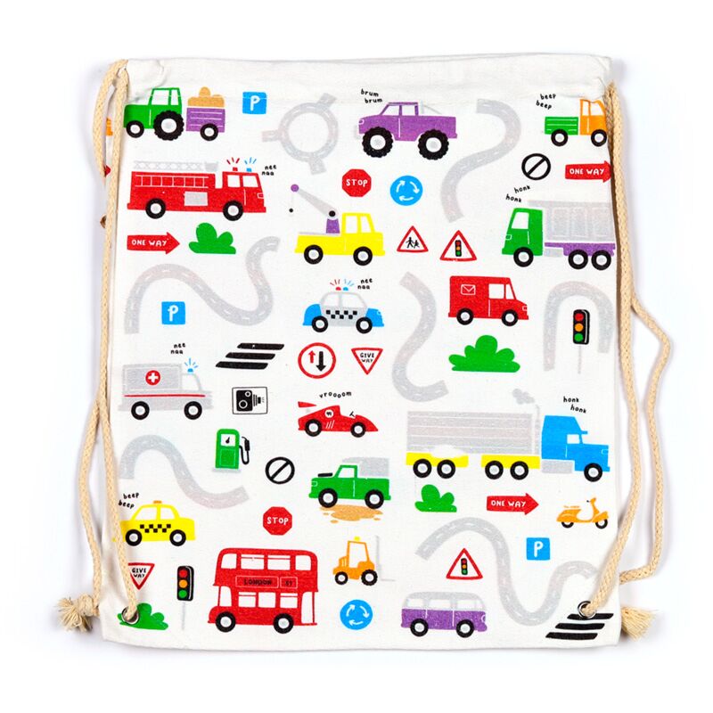 Kleine Motoren Canvas Trekkoord Rucksack