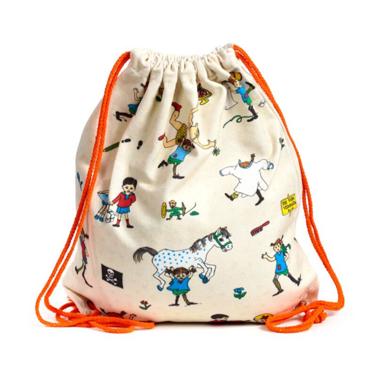 Pippi Langkous Canvas Trekkoord Rucksack