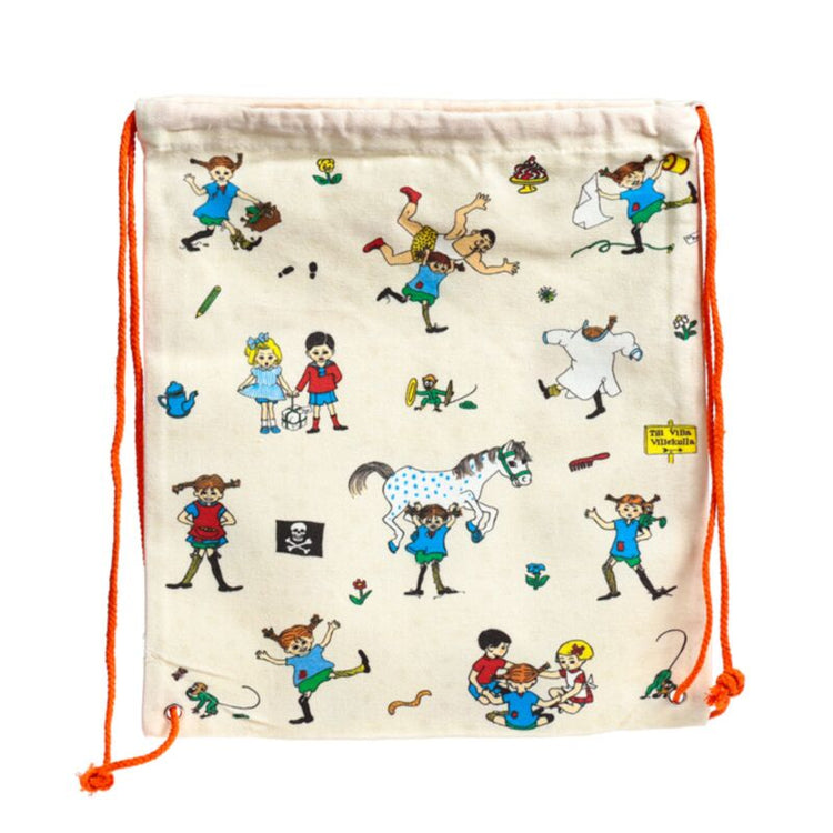 Pippi Langkous Canvas Trekkoord Rucksack