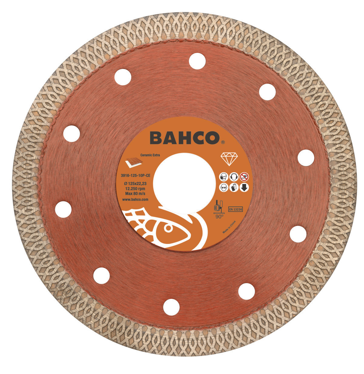 Bahco-Schleifscheibe | Diamant | für Keramik und Fliesen | 115 x 2,0 x 22,23 mm – 3917-115-7s-c