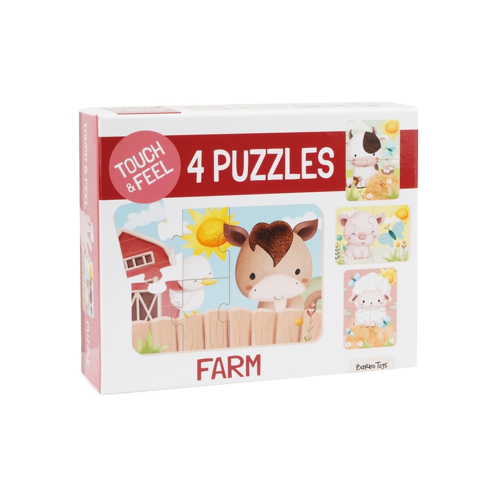 Barbo Toys Bauernhof-Touch-Feel-Puzzles (5609)