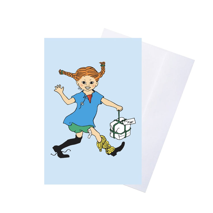 Barbo Toys Pippi-Grußkarte mit Umschlag – Rosa (8616)