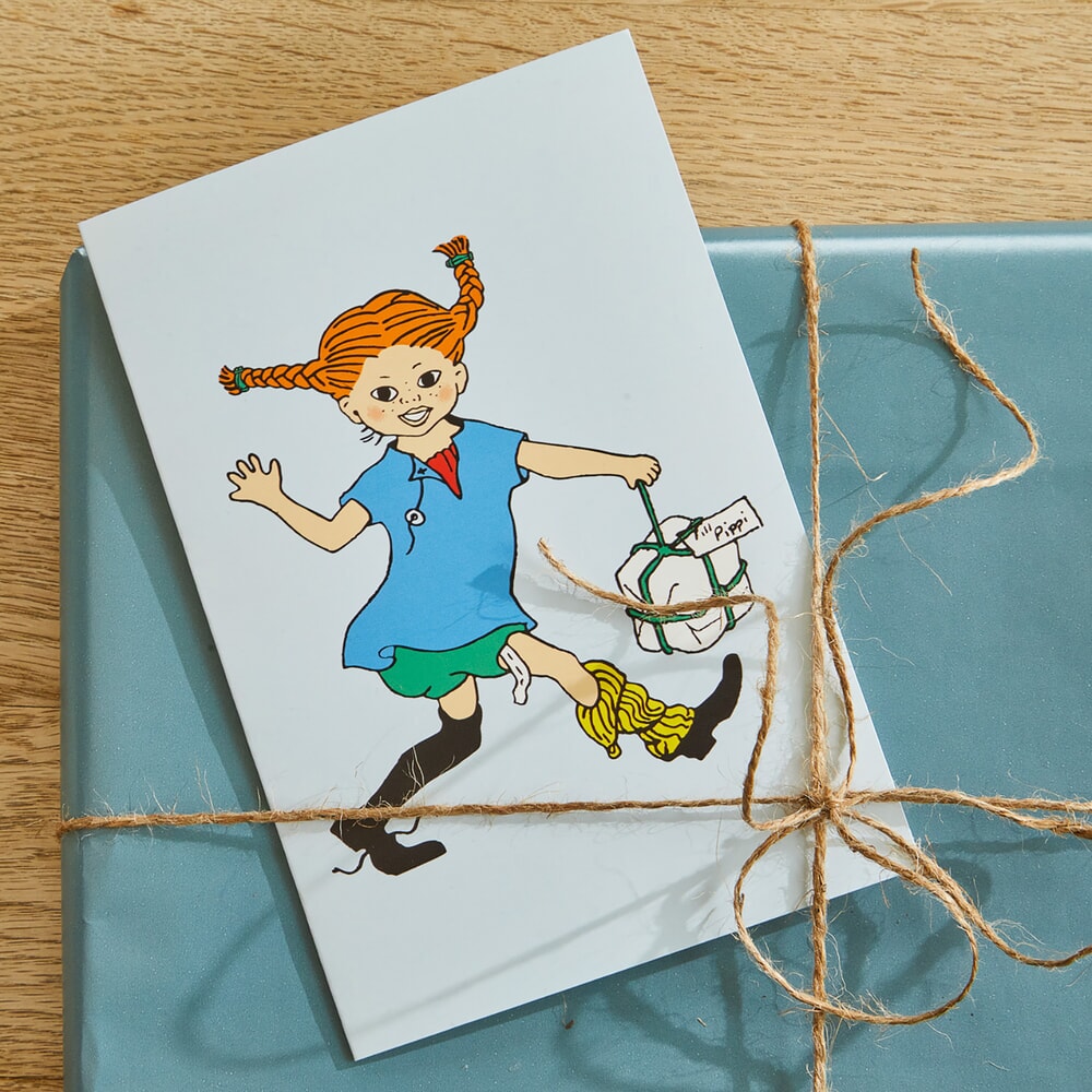 Barbo Toys Pippi-Grußkarte mit Umschlag – Rosa (8616)