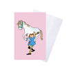 Barbo Toys Pippi-Grußkarte mit Umschlag – Blau (8617)