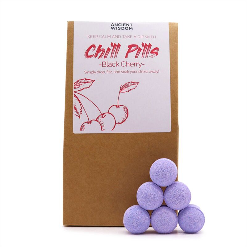 Schwarzer Kirschbad Bcro Bälle Fizz Chill Pill Geschenkbox
