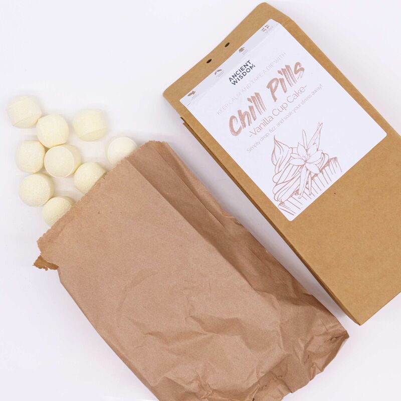 Vanille Cupcake Bad Bcro Bälle Fizz Chill Pill Geschenkbox