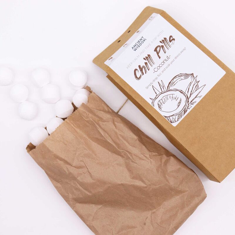 Kokosnussbad Bruisballs Fizz Chill Pill Geschenkbox