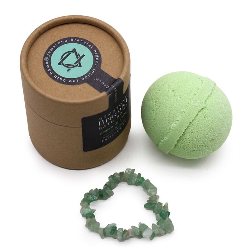 Grüne Aventurine Armband Shea Butter Citroen Lime Bustball
