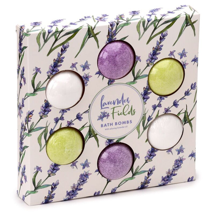Schönheitsgeschenkset von 6 Lavendel -Auswahl des Haufen Bruisballen