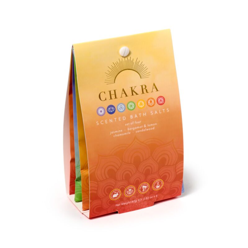 Set von 4 Chakra -Badepulversäcken
