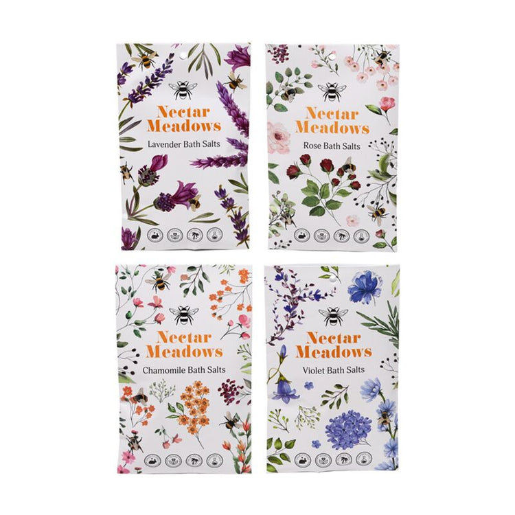 Set von 4 Nektarwiesen Badepulverbeutel
