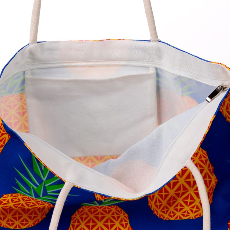 Ananas -Leinwand Strandtasche