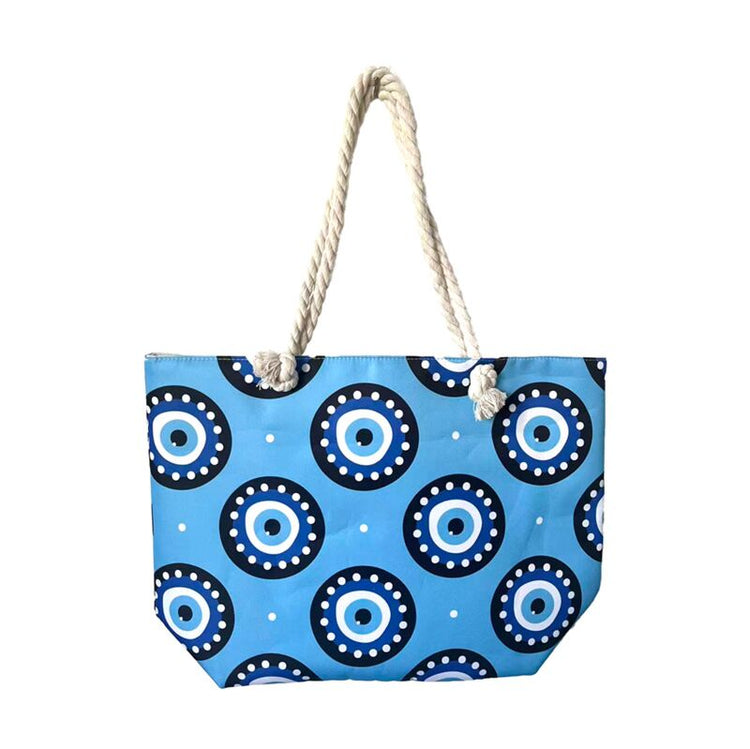 Runde Schutz-Strandtasche mit bösem Blick