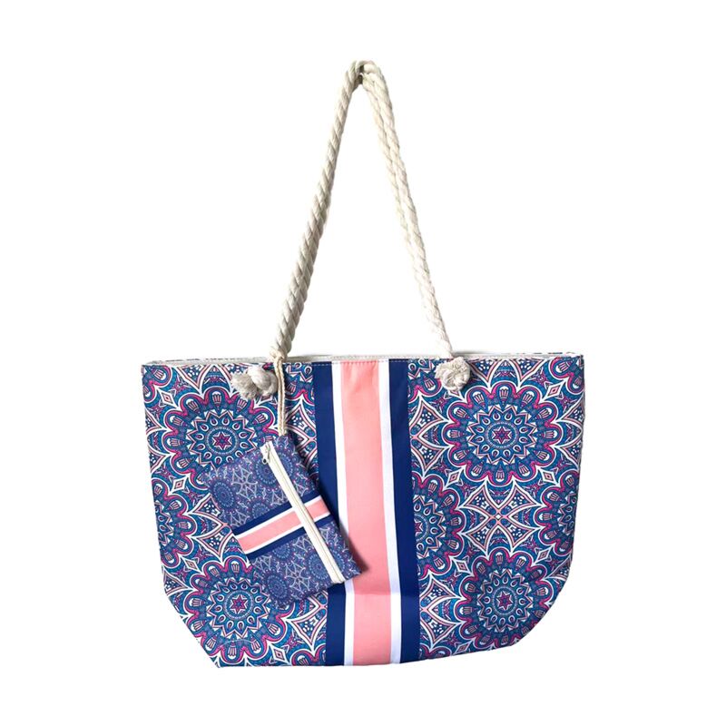 Blaue Mandala-Strandtasche