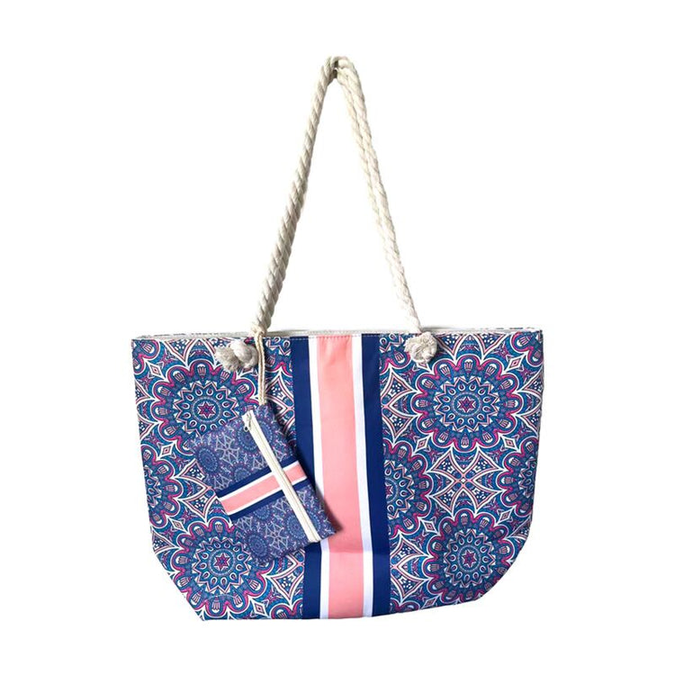 Blaue Mandala-Strandtasche