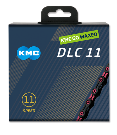 KMC Ketting DLC11 Black Pink 118S Wachse gewachst