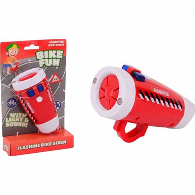 Fahrradspaß LED-Lampe Feuerwehr mit Sirene