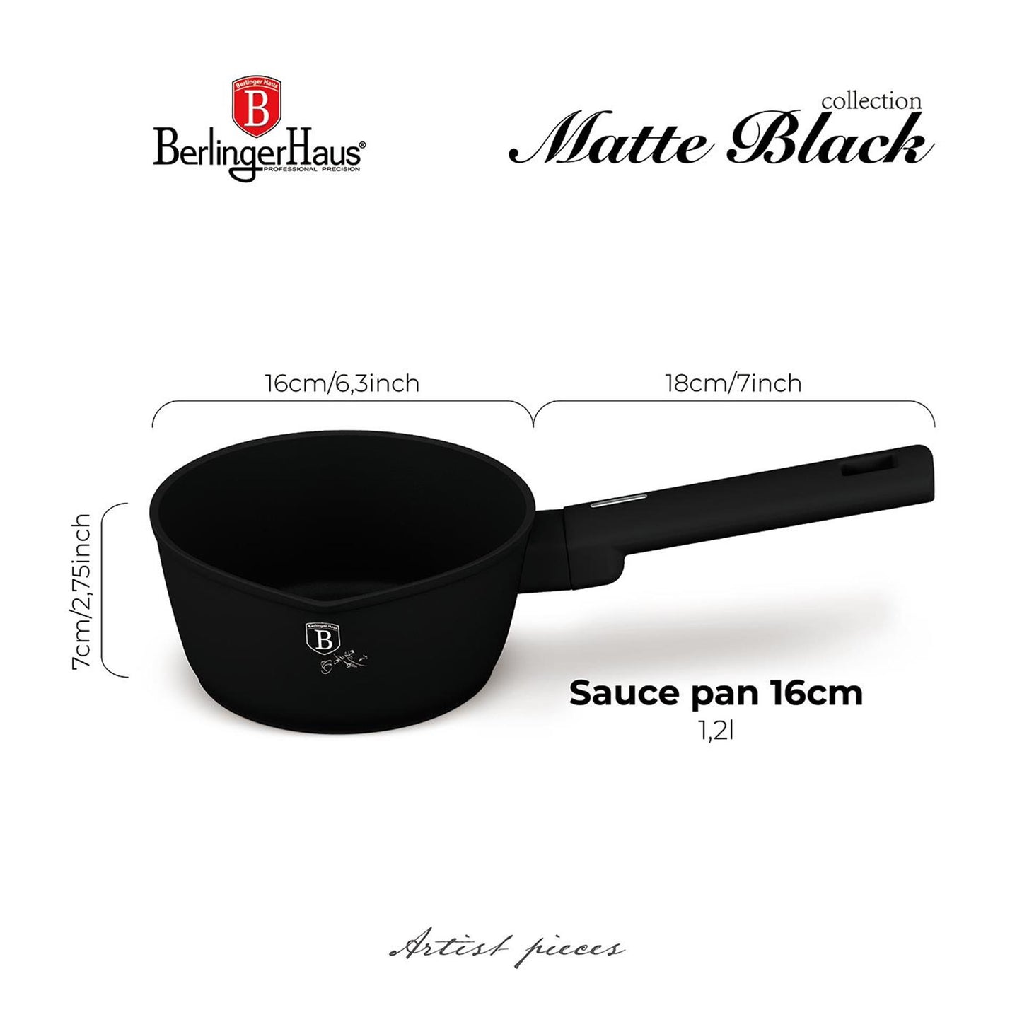 Berlingerhaus Saucentopf mattschwarz 16cm