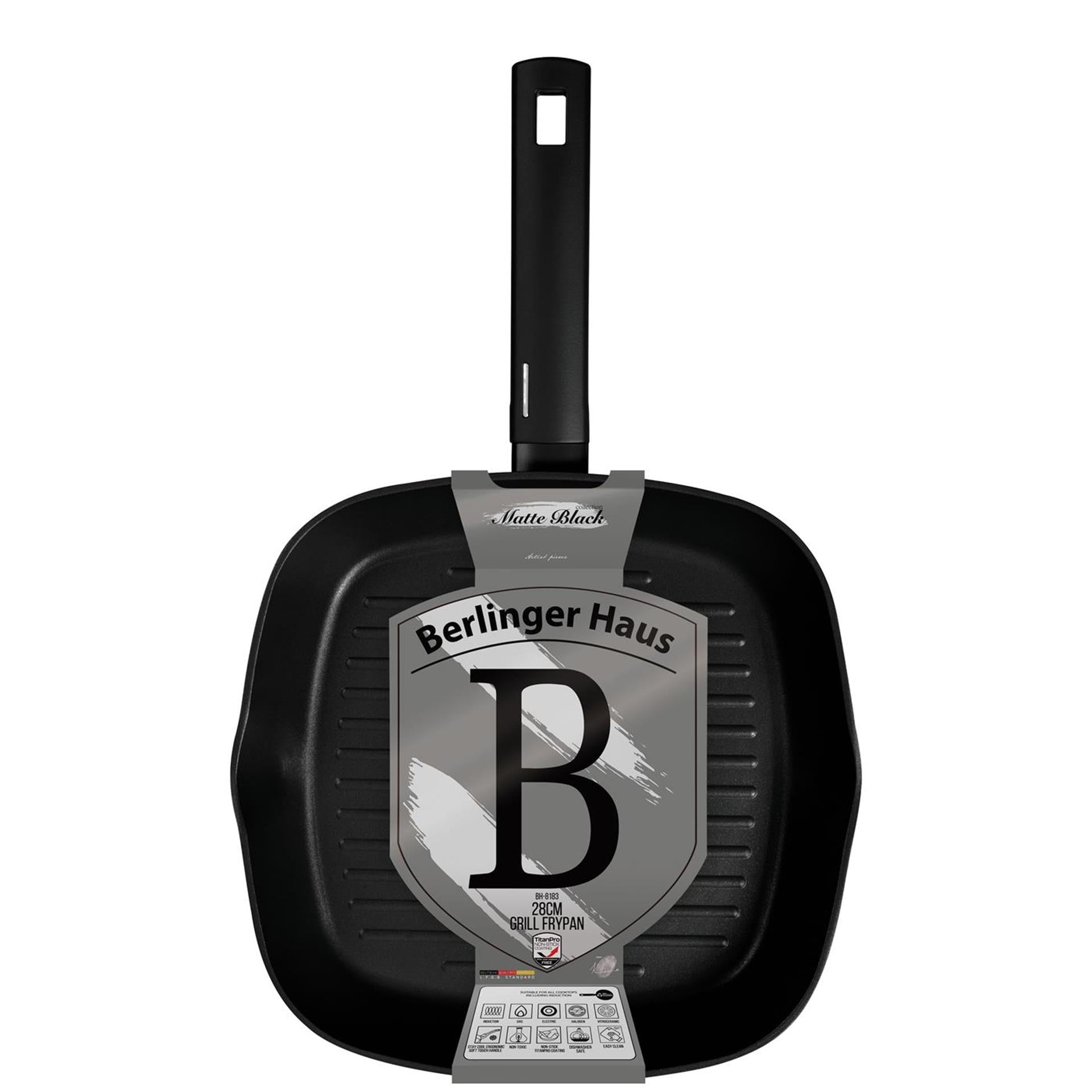 Berlingerhaus Grillpfanne mattschwarz 28cm