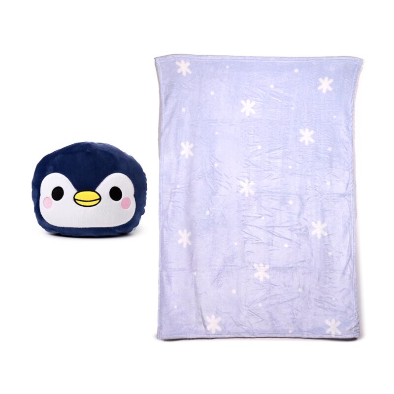 Blankazzz Adoramals Nico de Pinguin 2-in-1 kuschelige Reisedecke