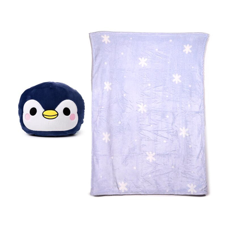 Blankazzz Adoramals Nico de Pinguin 2-in-1 kuschelige Reisedecke