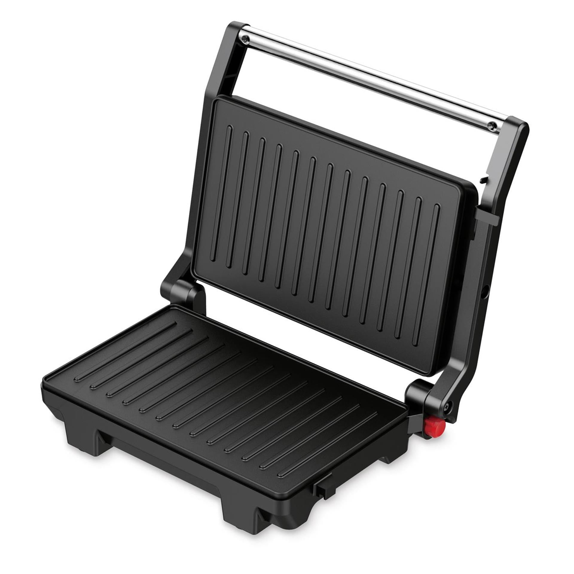 Schwarz-silberner Elektrogrill von Blaumann