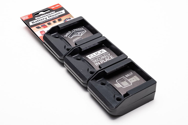 Stealthmounts bm-eo18-blk-6 Batteriehalter für Ozito Einhell 18 V | schwarz | 6 Stück - bm-eo18-blk-6