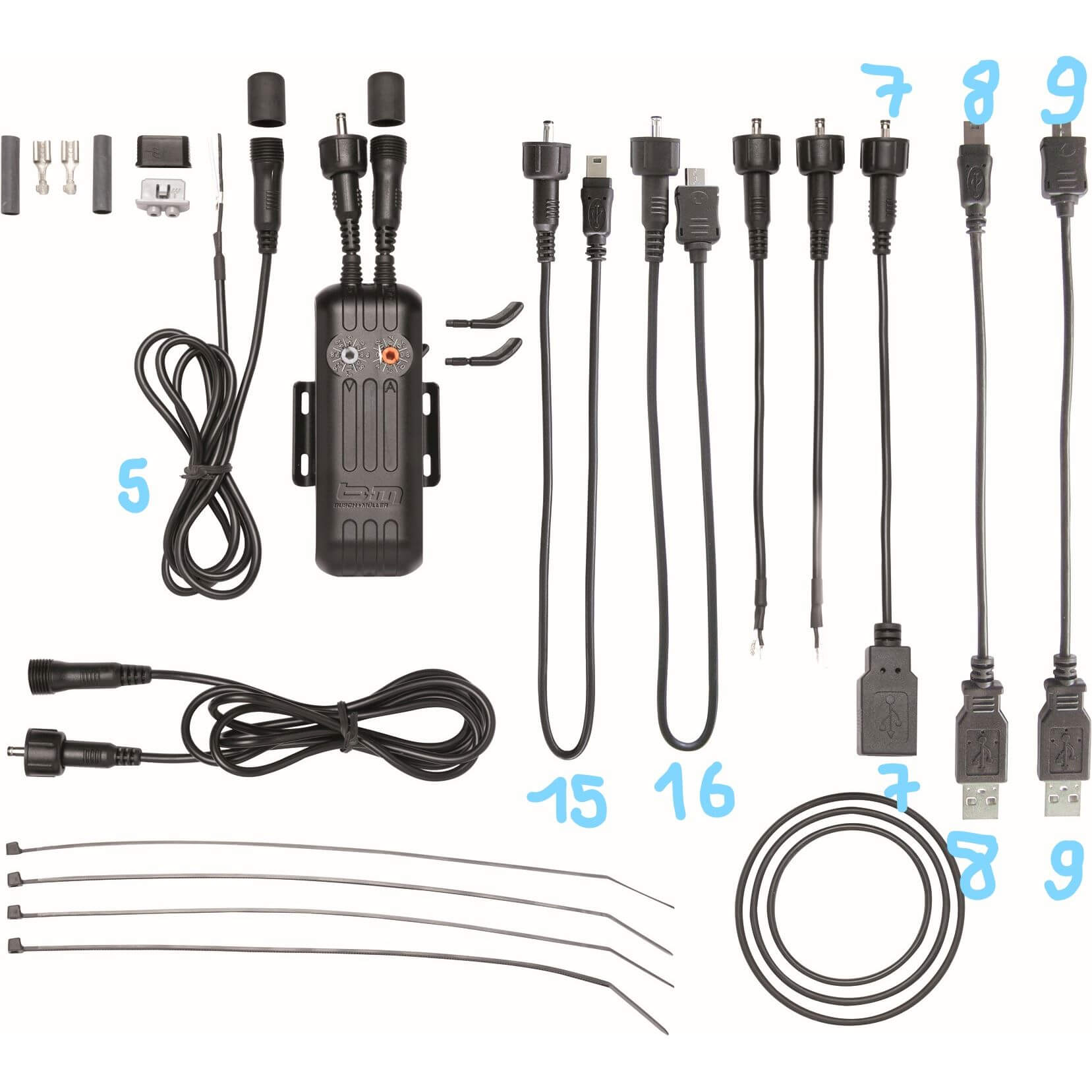 Busch + Müller Cable E-Work NR 7 Runde auf USB-A