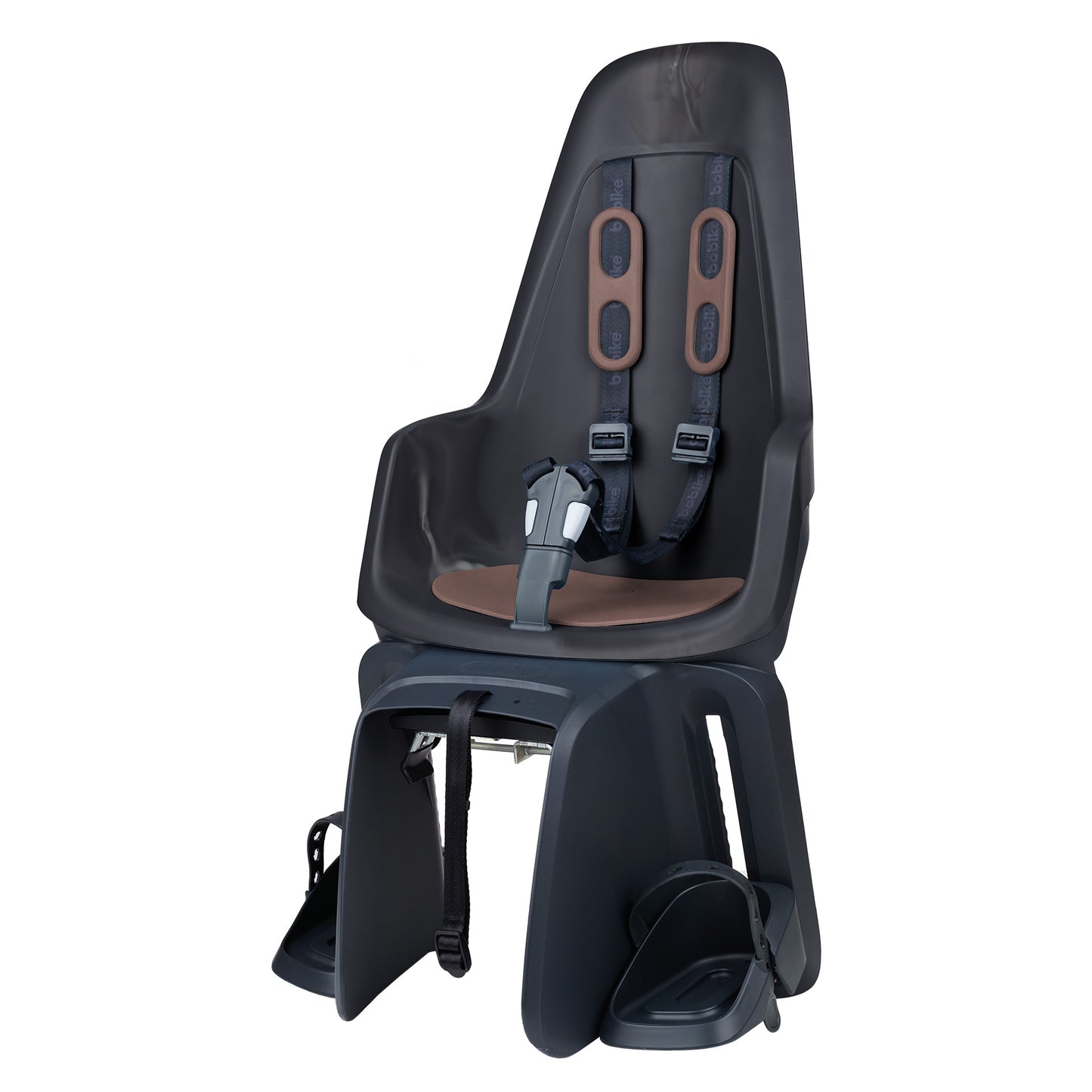 Bobike-Kindersitz hinter einem Maxi E-Bd Black Braun
