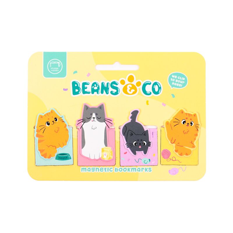 Beans Co Cats magnetisches Lesezeichen-Set