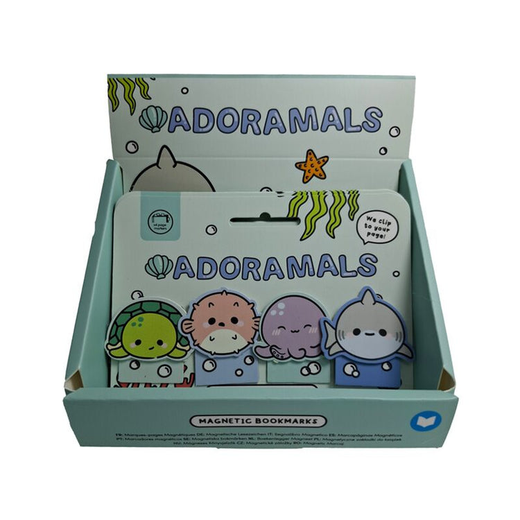 Adoramals magnetisches Lesezeichen-Set „Ozean“.