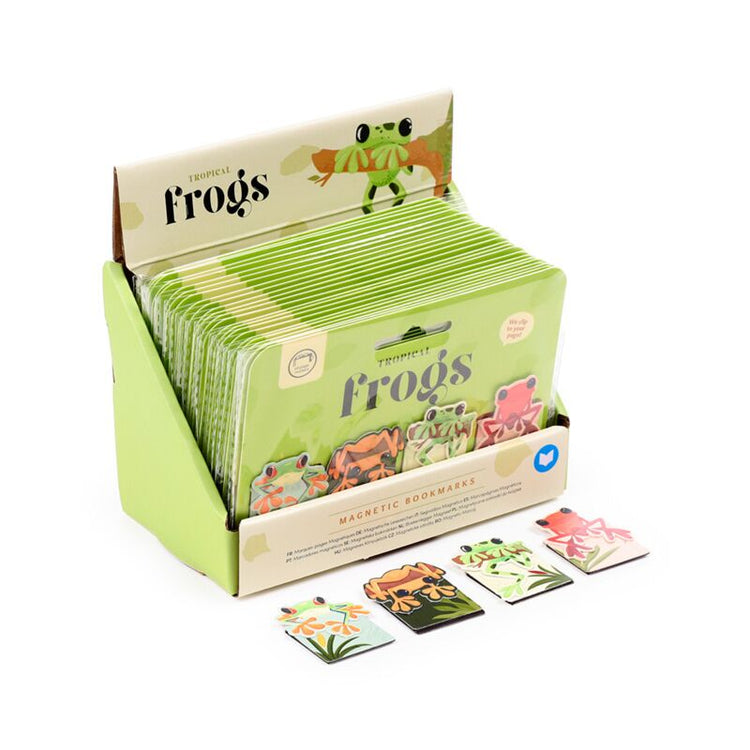 Magnetisches Lesezeichen-Set mit tropischen Fröschen