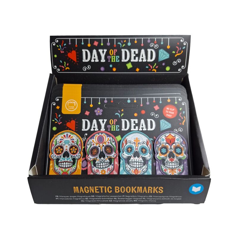 Magnetisches Lesezeichen-Set „Dia de los Muertos“.