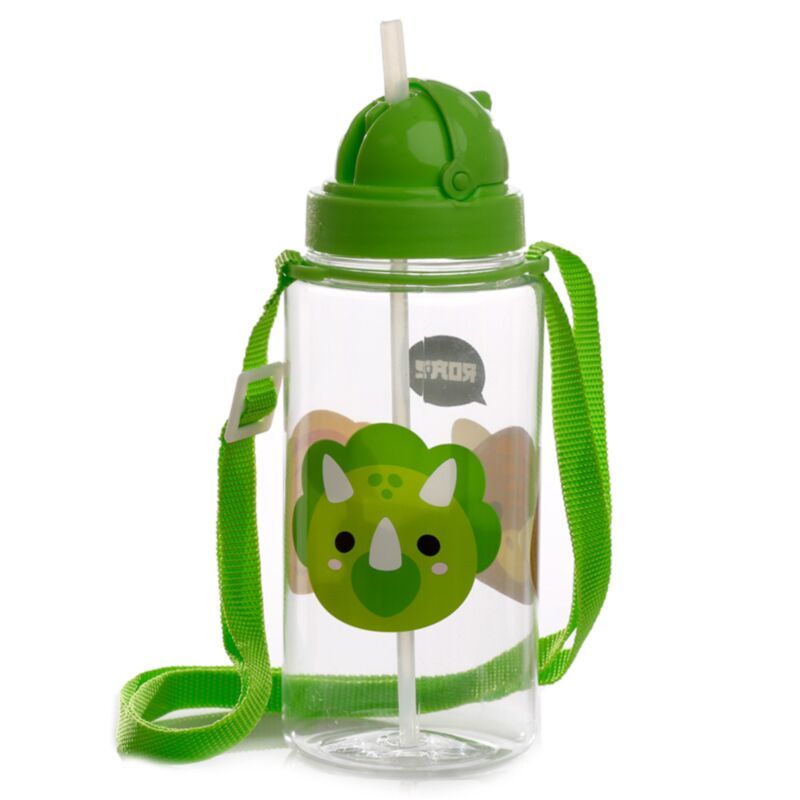 Cutiemals Dinosaurus nachhaltiges BPA-frei 450 ml Kinderwasserflaschenstroh