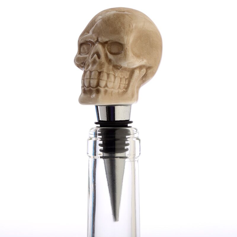 Keramik -Schädelflasche Stopp