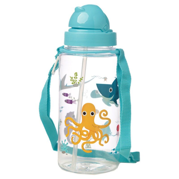 Marine Tiere nachhaltige BPA-freie 450 ml Kinderwasserflaschenstroh
