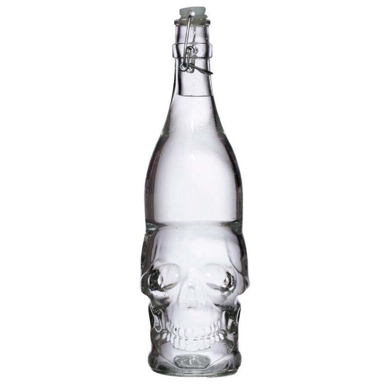 Schädel -verdrängter haltbarer Glaswasserflasche 1000 ml kalte Getränke