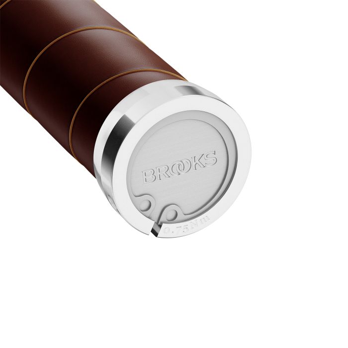 Brooks schlanke Ledergriffe (100+130 mm) – antikbraun