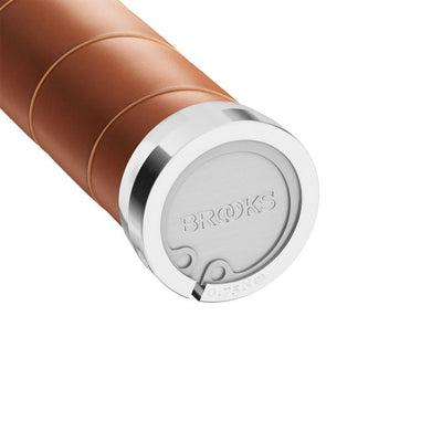 Brooks schlanke Ledergriffe (100+100 mm) – Honig